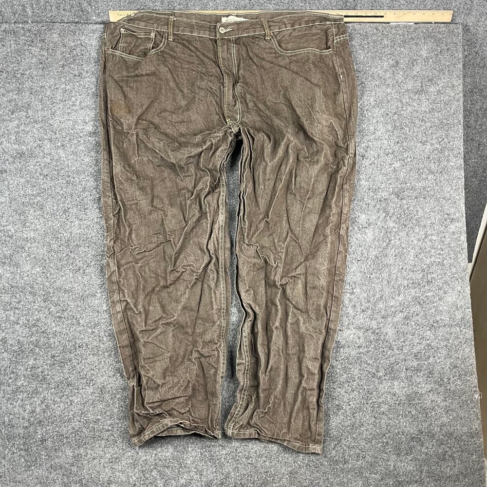 Members Property Jeans‎ Mens 50x33 Brown Straight Leg Casual Workwear Pants